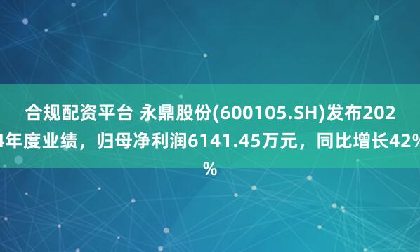合规配资平台 永鼎股份(600105.SH)发布2024年度业绩，归母净利润6141.45万元，同比增长42%