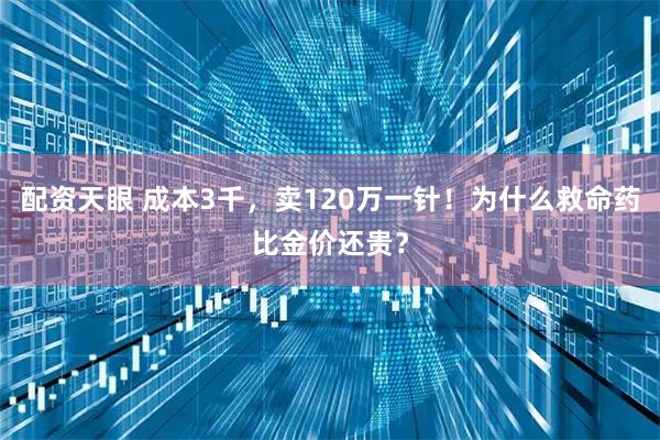 配资天眼 成本3千，卖120万一针！为什么救命药比金价还贵？